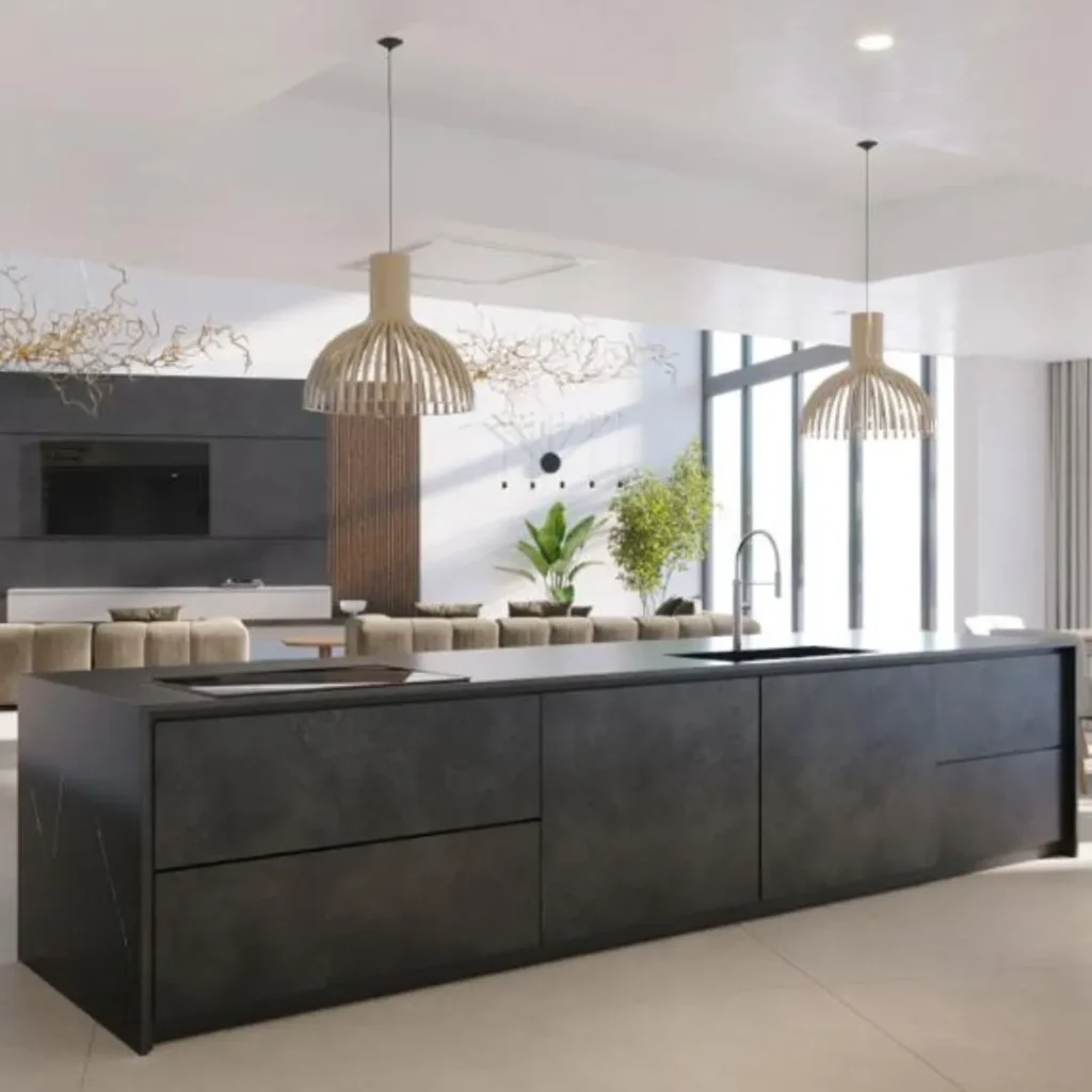 Aqua Resort kitchen with modern design and open layout Sint Maarten