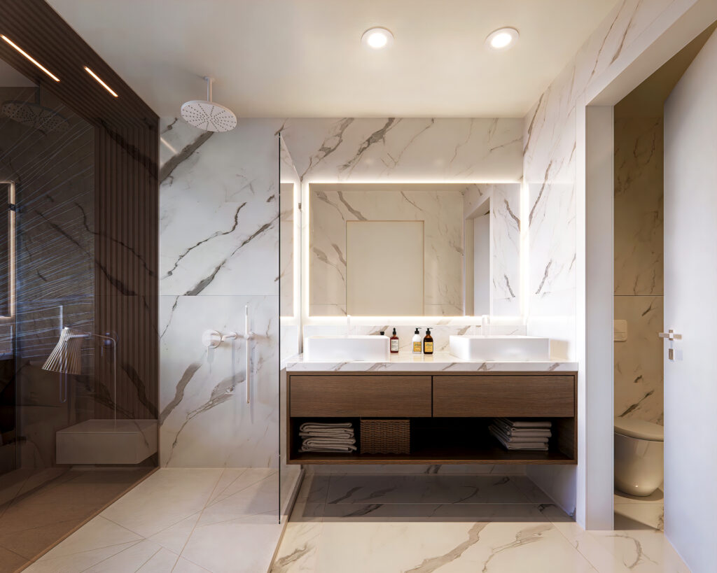 Salle de bain studio B-707 Aqua Resort Sint Maarten
