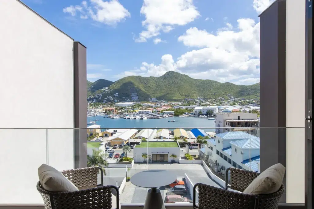 Apartment A132 lagoon view balcony The Hills Residence Sint Maarten