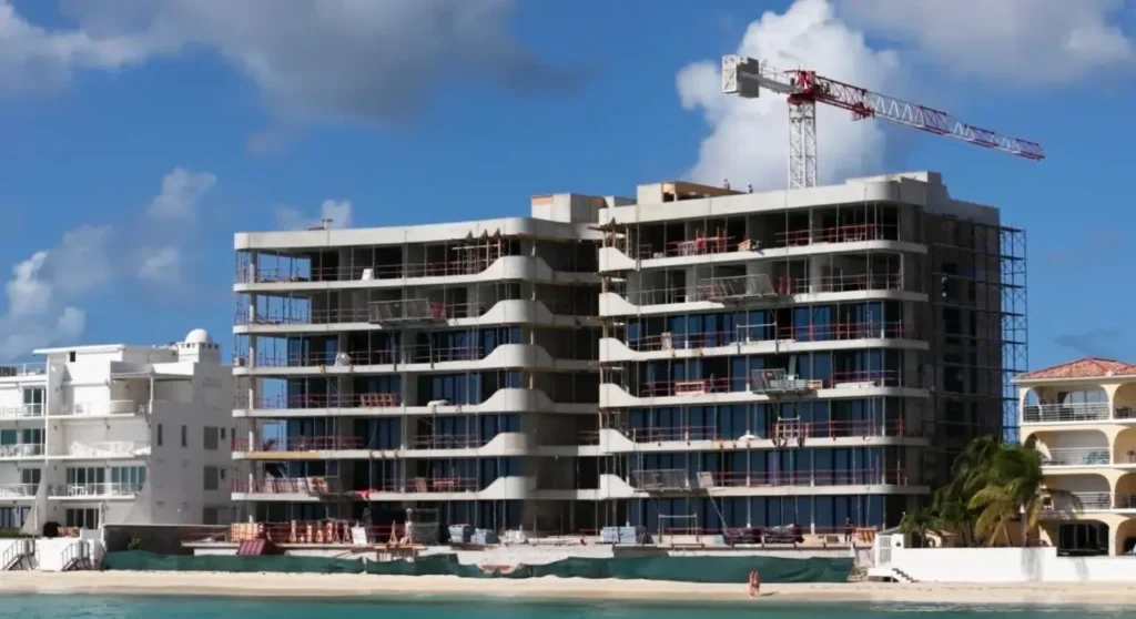 Dolce Beach Residence Sint Maarten under construction