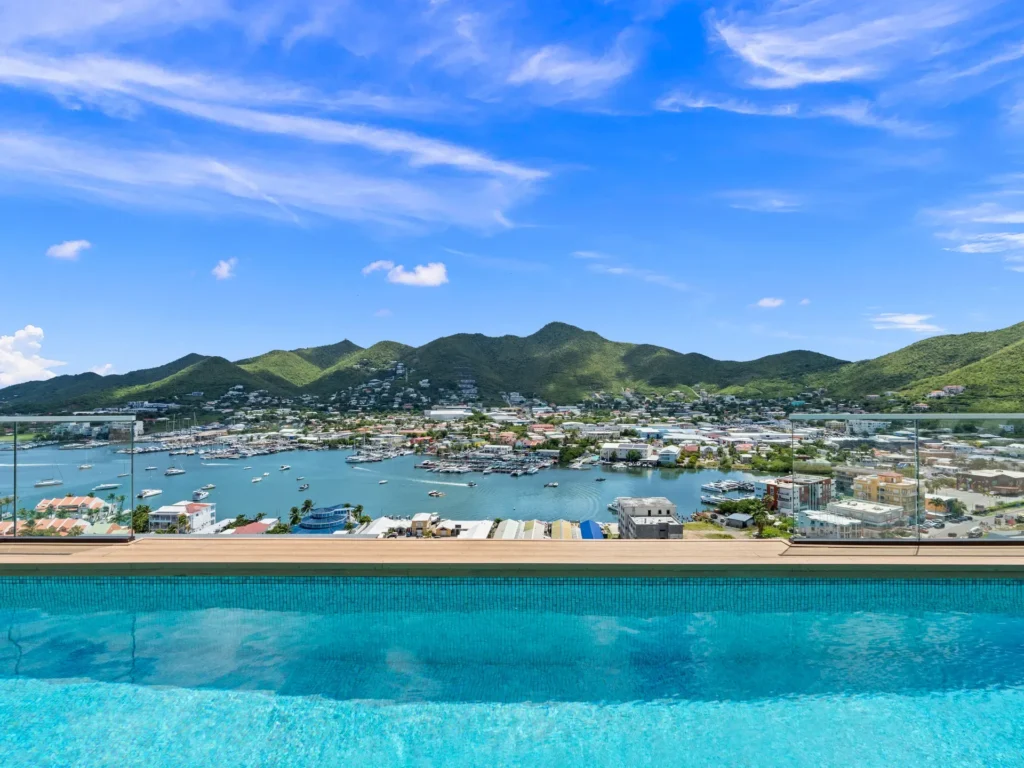 Lagoon view from apartment D-413 at The Hills Residence Sint Maarten