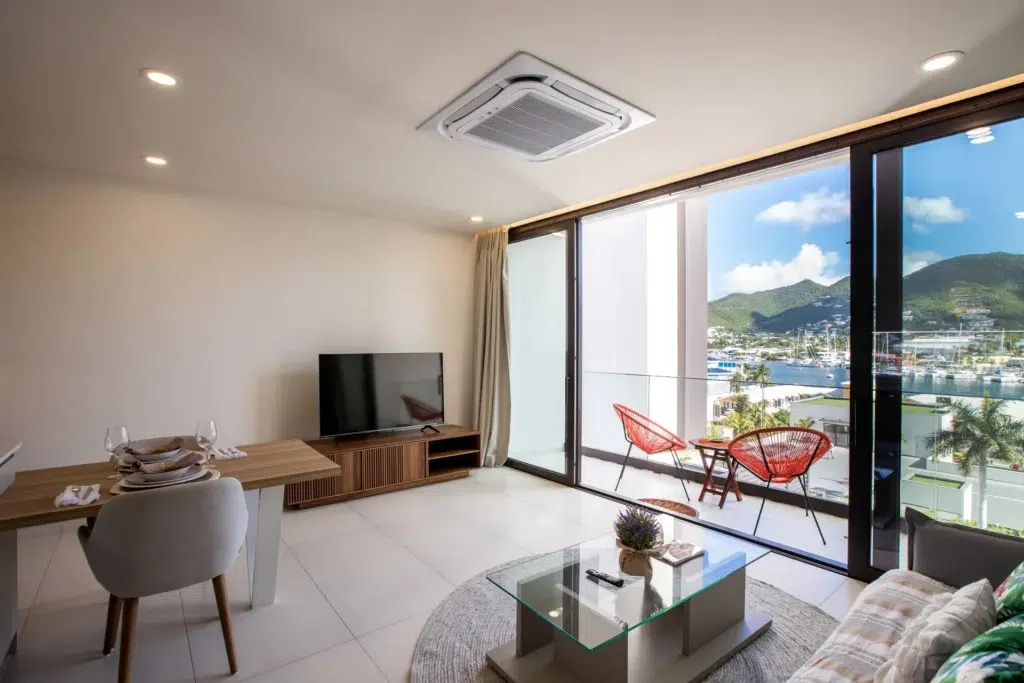 Apartment A114 at The Hills Residence Sint Maarten with lagoon view