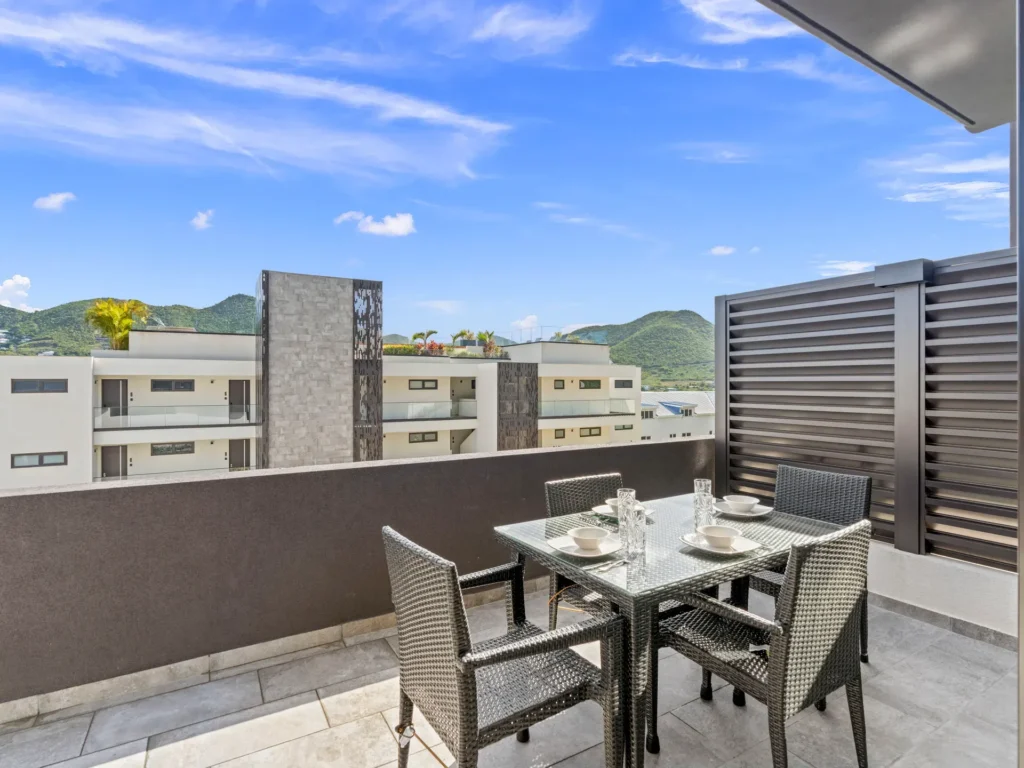Terrasse appartement B205 The Hills Résidence Sint Maarten