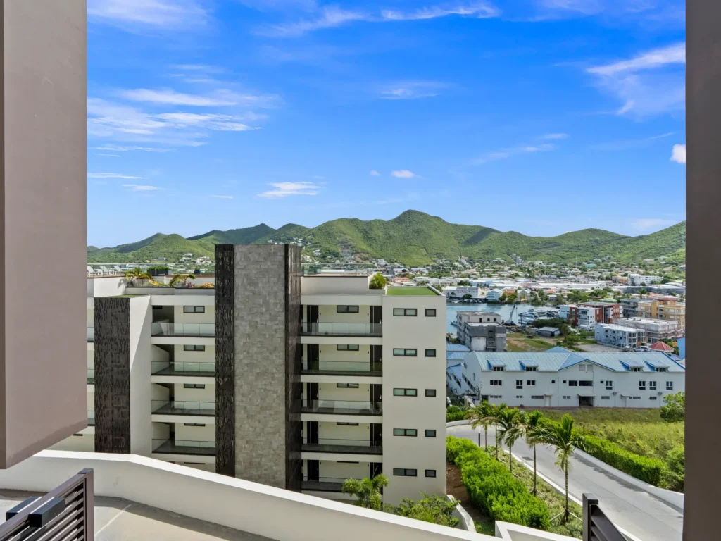 Vue depuis l'appartement C314 à The Hills Résidence Sint Maarten