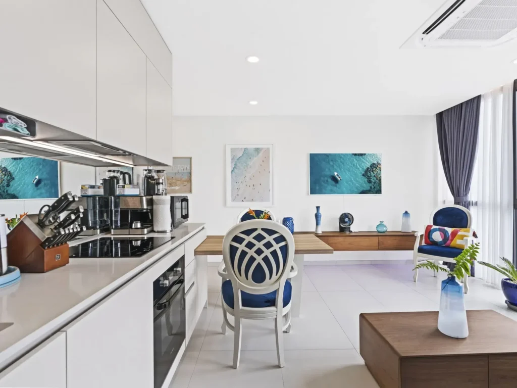 Apartment kitchen at The Hills Résidence Sint Maarten